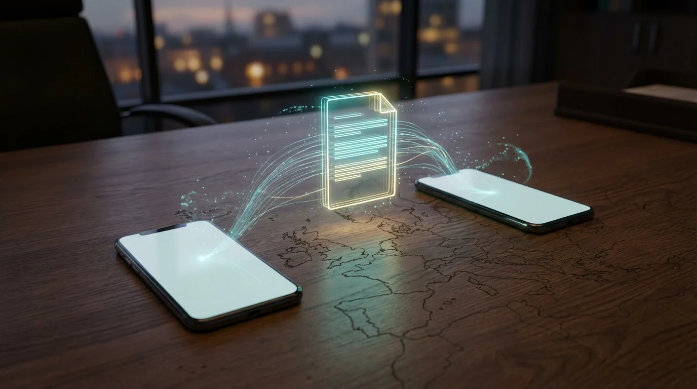 Hình ảnh đại diện cho các thỏa thuận kỹ thuật số xuyên biên giới giữa Vương quốc Anh và EU theo các quy tắc chữ ký điện tử mới