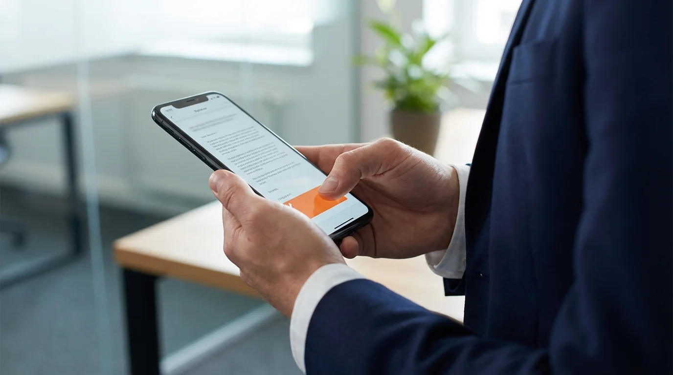 Підписання цифрового договору на мобільному телефоні за допомогою спеціального додатка