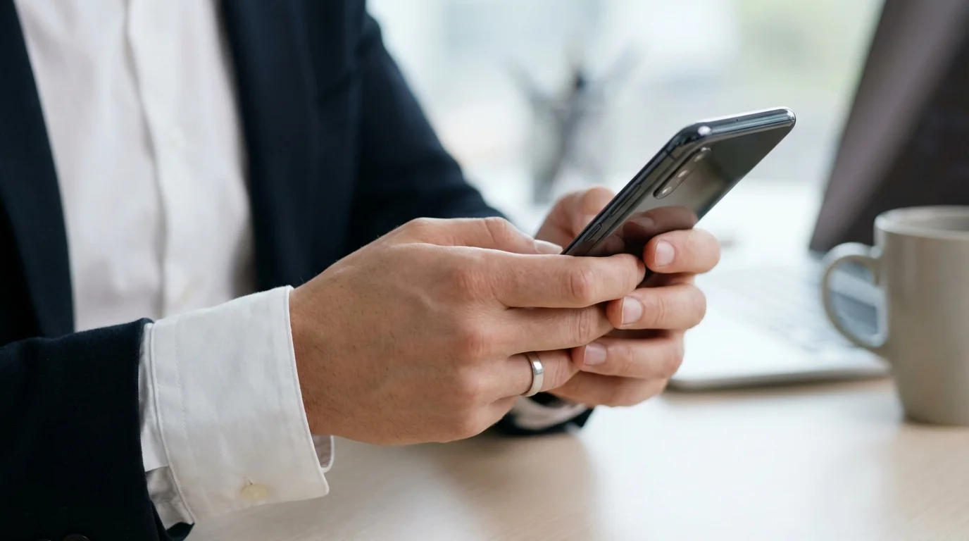 Skrin telefon pintar menunjukkan dokumen Word sedang dieksport ke format PDF sebelum tandatangan digital